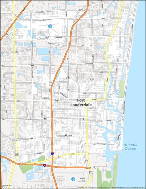 Map of Fort Lauderdale, Florida